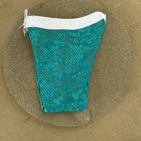 REEF WOMEN'S TURQUOISE BERMUDA BOARD SHORTS SIZE 3 JUNIOR - Picture 3 of 14